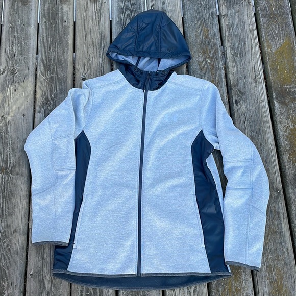 New Under Armour Men's Swacket Full-Zip Hoodie,Steel /Reflective - Picture 3 of 11